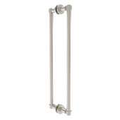  Contemporary Collection 18'' Back to Back Shower Door Pull in Satin Nickel, 20-5/16'' W x 5-5/8'' D x 1-11/16'' H