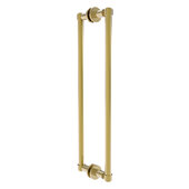  Contemporary Collection 18'' Back to Back Shower Door Pull in Unlacquered Brass, 20-5/16'' W x 5-5/8'' D x 1-11/16'' H