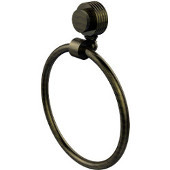  Venus Collection Towel Ring with Groovy Accent, Antique Brass