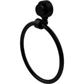  Venus Collection Towel Ring with Groovy Accent, Matte Black
