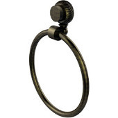  Venus Collection Towel Ring with Twist Accent, Antique Brass