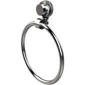  Venus Collection Towel Ring with Twist Accent, Polished Chrome