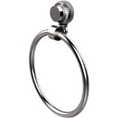  Venus Collection Towel Ring with Twist Accent, Satin Chrome