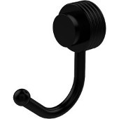  Venus Collection Robe Hook with Groovy Accents, Matte Black