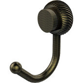  Venus Collection Robe Hook with Twisted Accents, Antique Brass
