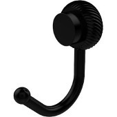  Venus Collection Robe Hook with Twisted Accents, Matte Black
