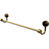  Venus Collection 18 Inch Towel Bar with Dotted Accent, Polished Brass