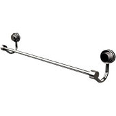  Venus Collection 24 Inch Towel Bar with Dotted Accent, Satin Chrome