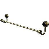  Venus Collection 24 Inch Towel Bar with Groovy Accent, Satin Brass