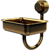  Venus Collection Wall Mounted Soap Dish with Groovy Accents, Polished Brass