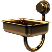  Venus Collection Wall Mounted Soap Dish with Twisted Accents, Polished Brass