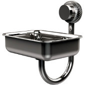  Venus Collection Wall Mounted Soap Dish with Twisted Accents, Polished Chrome