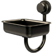  Venus Collection Wall Mounted Soap Dish with Twisted Accents, Antique Pewter