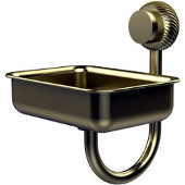  Venus Collection Wall Mounted Soap Dish with Twisted Accents, Satin Brass