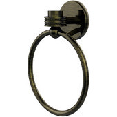  Satellite Orbit One Collection Towel Ring with Dotted Accent, Antique Brass