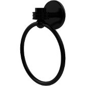  Satellite Orbit One Collection Towel Ring with Dotted Accent, Matte Black