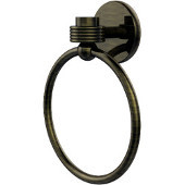  Satellite Orbit One Collection Towel Ring with Groovy Accent, Antique Brass