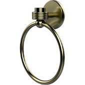  Satellite Orbit One Collection Towel Ring with Groovy Accent, Satin Brass