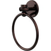  Satellite Orbit One Collection Towel Ring with Twist Accent, Antique Copper