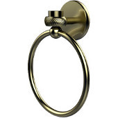  Satellite Orbit One Collection Towel Ring with Twist Accent, Satin Brass