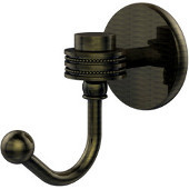  Satellite Orbit One Robe Hook with Dotted Accents, Antique Brass
