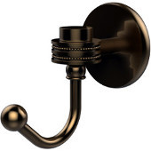  Satellite Orbit One Robe Hook with Dotted Accents, Brushed Bronze