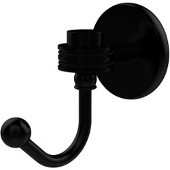  Satellite Orbit One Robe Hook with Dotted Accents, Matte Black