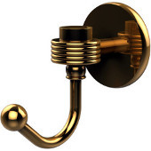  Satellite Orbit One Robe Hook with Groovy Accents, Polished Brass