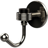  Satellite Orbit One Robe Hook with Groovy Accents, Polished Nickel