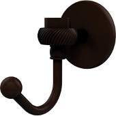 Satellite Orbit One Robe Hook with Twisted Accents, Antique Bronze
