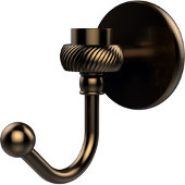  Satellite Orbit One Robe Hook with Twisted Accents, Brushed Bronze