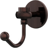  Satellite Orbit One Robe Hook with Twisted Accents, Antique Copper