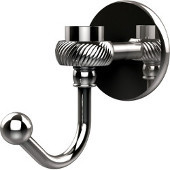  Satellite Orbit One Robe Hook with Twisted Accents, Polished Chrome