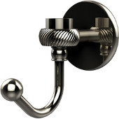  Satellite Orbit One Robe Hook with Twisted Accents, Polished Nickel