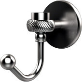  Satellite Orbit One Robe Hook with Twisted Accents, Satin Chrome