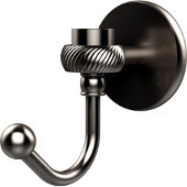  Satellite Orbit One Robe Hook with Twisted Accents, Satin Nickel