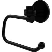  Satellite Orbit One Collection Euro Style Toilet Tissue Holder with Groovy Accents, Matte Black
