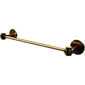  Satellite Orbit One Collection 18 Inch Towel Bar with Dotted Accents, Unlacquered Brass