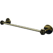  Satellite Orbit One Collection 24 Inch Towel Bar with Dotted Accents, Satin Brass