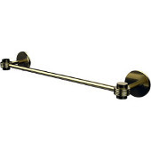  Satellite Orbit One Collection 18 Inch Towel Bar with Groovy Accents, Satin Brass