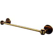  Satellite Orbit One Collection 24 Inch Towel Bar with Groovy Accents, Unlacquered Brass