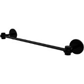  Satellite Orbit One Collection 18 Inch Towel Bar with Twist Accents, Matte Black