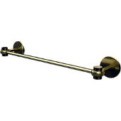  Satellite Orbit One Collection 18 Inch Towel Bar with Twist Accents, Satin Brass