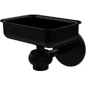  Satellite Orbit One Wall Mounted Soap Dish with Twisted Accents, Matte Black