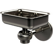  Satellite Orbit One Wall Mounted Soap Dish with Twisted Accents, Polished Nickel
