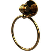  Satellite Orbit Two Collection Towel Ring with Groovy Accent, Polished Brass