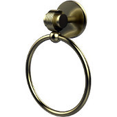 Satellite Orbit Two Collection Towel Ring with Groovy Accent, Satin Brass