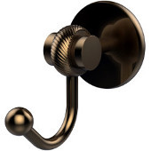  Satellite Orbit Two Collection Robe Hook with Twisted Accents, Brushed Bronze