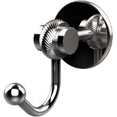  Satellite Orbit Two Collection Robe Hook with Twisted Accents, Polished Chrome