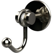  Satellite Orbit Two Collection Robe Hook with Twisted Accents, Polished Nickel